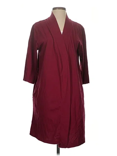 Pre-owned Assorted Brands Cardigan Sweater In Burgundy