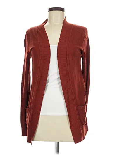 Pre-owned Assorted Brands Cardigan Sweater In Burgundy