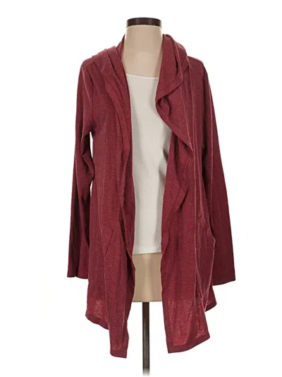 Pre-owned Assorted Brands Cardigan Sweater In Burgundy