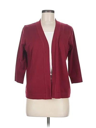 Pre-owned Assorted Brands Cardigan Sweater In Burgundy
