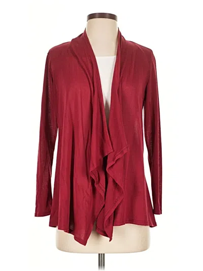 Pre-owned Assorted Brands Cardigan Sweater In Burgundy