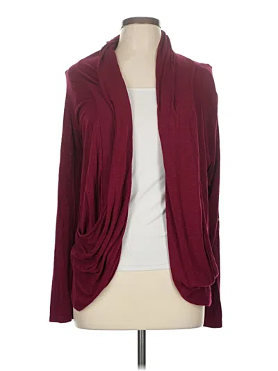 Pre-owned Assorted Brands Cardigan Sweater In Burgundy