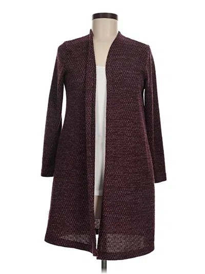 Pre-owned Assorted Brands Cardigan Sweater In Burgundy