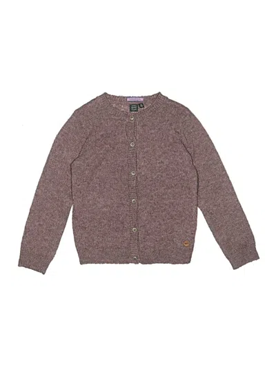 Pre-owned Assorted Brands Kids' Cardigan Sweater In Burgundy