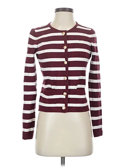 Pre-owned Assorted Brands Cardigan Sweater In Burgundy