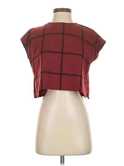 Pre-owned Assorted Brands Cardigan Sweater In Burgundy