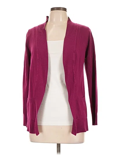 Pre-owned Assorted Brands Cardigan Sweater In Burgundy