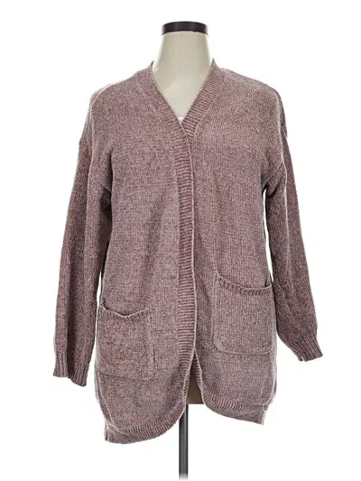 Pre-owned Assorted Brands Cardigan Sweater In Burgundy