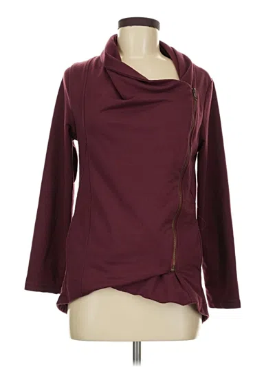 Pre-owned Assorted Brands Cardigan Sweater In Burgundy