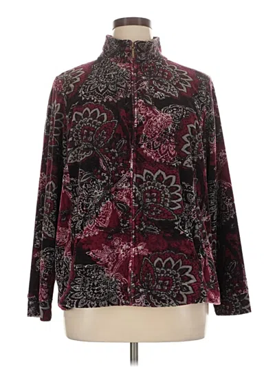 Pre-owned Assorted Brands Cardigan Sweater In Burgundy