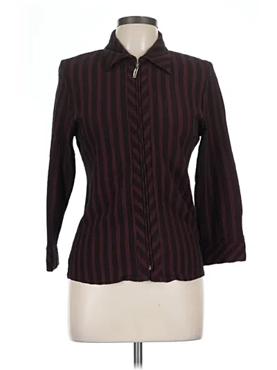 Pre-owned Assorted Brands Cardigan Sweater In Burgundy
