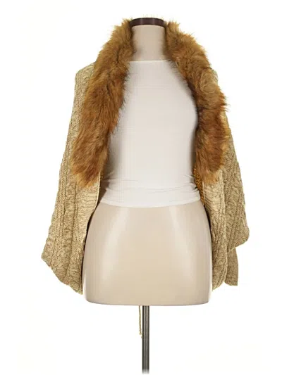 Pre-owned Assorted Brands Cardigan Sweater In Gold