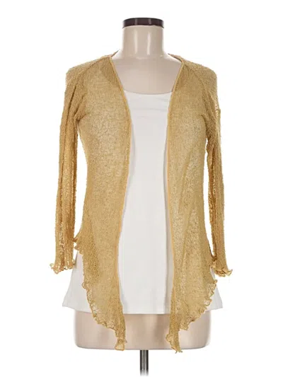 Pre-owned Assorted Brands Cardigan Sweater In Gold