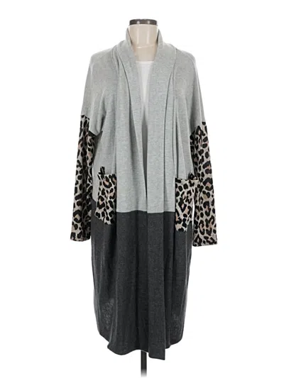 Pre-owned Assorted Brands Cardigan Sweater In Gray