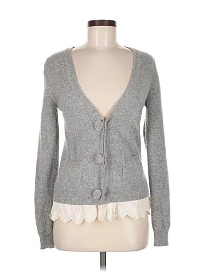 Pre-owned Assorted Brands Cardigan Sweater In Gray