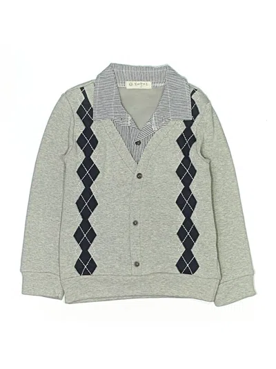 Pre-owned Assorted Brands Kids' Cardigan Sweater In Gray