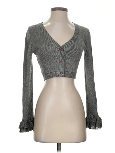 Pre-owned Assorted Brands Cardigan Sweater In Gray