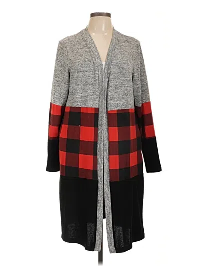 Pre-owned Assorted Brands Cardigan Sweater In Gray