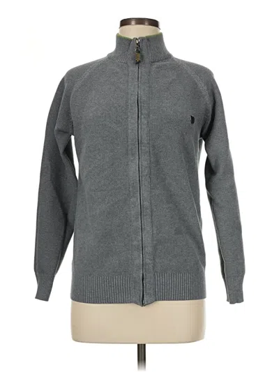 Pre-owned Assorted Brands Cardigan Sweater In Gray