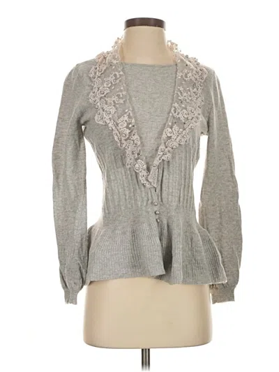 Pre-owned Assorted Brands Cardigan Sweater In Gray