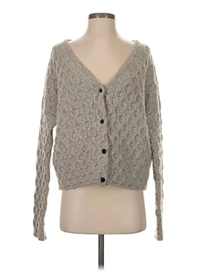 Pre-owned Assorted Brands Cardigan Sweater In Gray