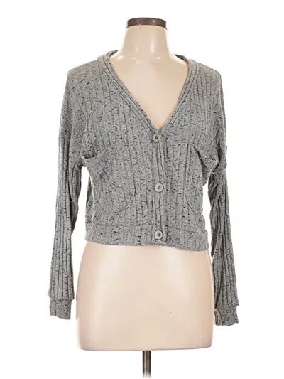 Pre-owned Assorted Brands Cardigan Sweater In Gray