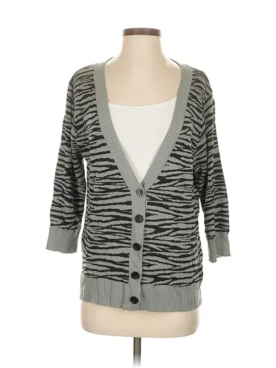 Pre-owned Assorted Brands Cardigan Sweater In Gray