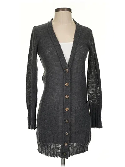 Pre-owned Assorted Brands Cardigan Sweater In Gray