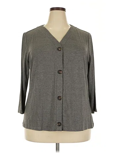 Pre-owned Assorted Brands Cardigan Sweater In Gray
