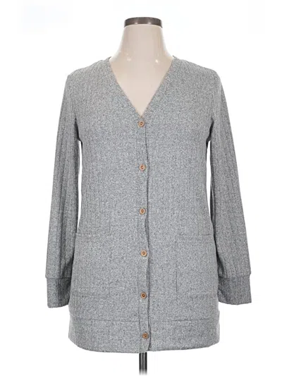 Pre-owned Assorted Brands Cardigan Sweater In Gray