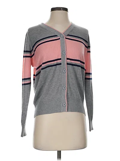 Pre-owned Assorted Brands Cardigan Sweater In Gray