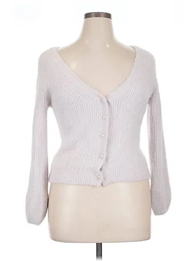 Pre-owned Assorted Brands Cardigan Sweater In Gray