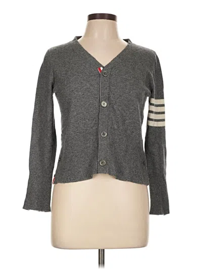 Pre-owned Assorted Brands Cardigan Sweater In Gray