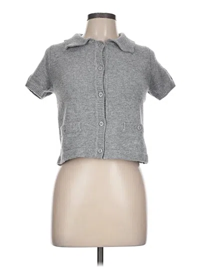 Pre-owned Assorted Brands Cardigan Sweater In Gray