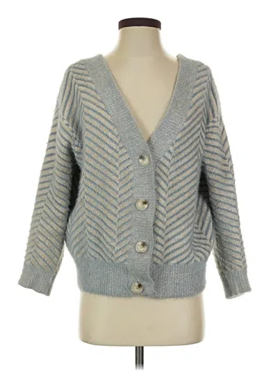 Pre-owned Assorted Brands Cardigan Sweater In Gray