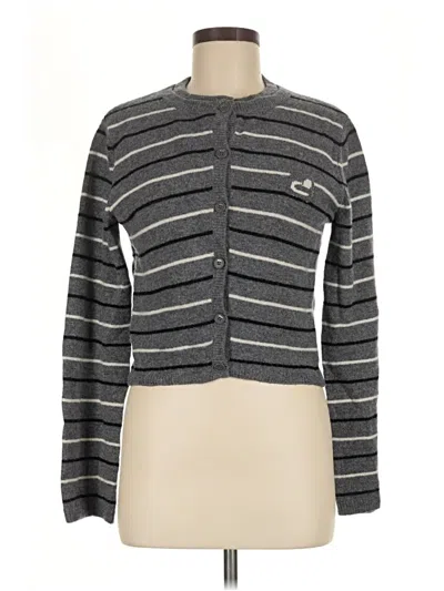 Pre-owned Assorted Brands Cardigan Sweater In Gray