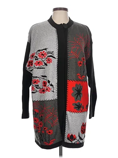 Pre-owned Assorted Brands Cardigan Sweater In Gray