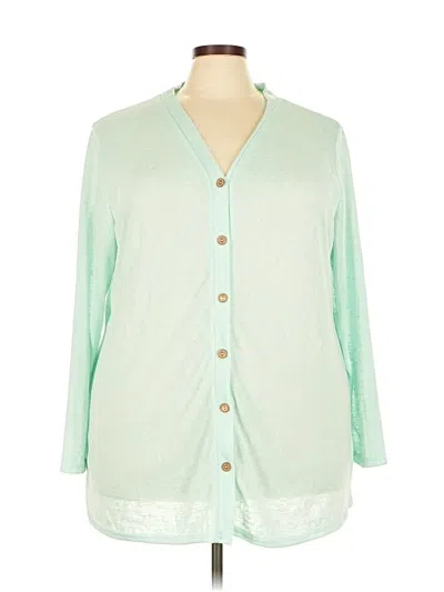 Pre-owned Assorted Brands Cardigan Sweater In Green