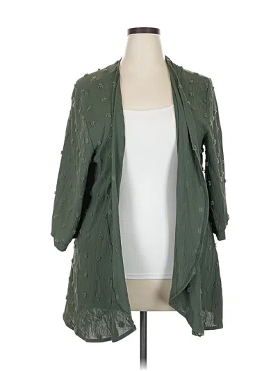 Pre-owned Assorted Brands Cardigan Sweater In Green