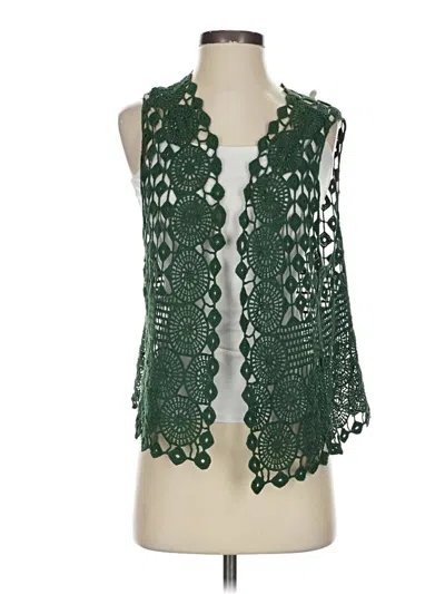 Pre-owned Assorted Brands Cardigan Sweater In Green