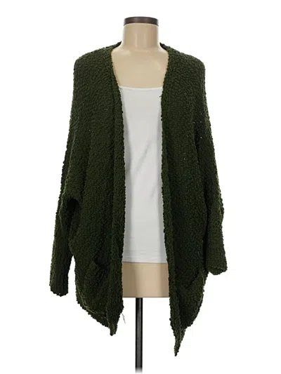 Pre-owned Assorted Brands Cardigan Sweater In Green