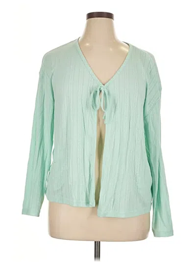 Pre-owned Assorted Brands Cardigan Sweater In Green