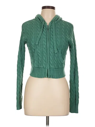 Pre-owned Assorted Brands Cardigan Sweater In Green
