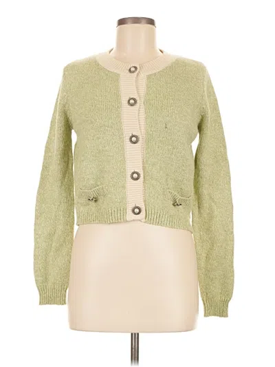 Pre-owned Assorted Brands Cardigan Sweater In Green