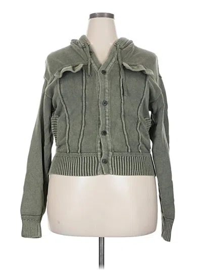 Pre-owned Assorted Brands Cardigan Sweater In Green