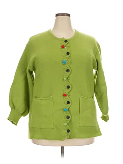 Pre-owned Assorted Brands Cardigan Sweater In Green