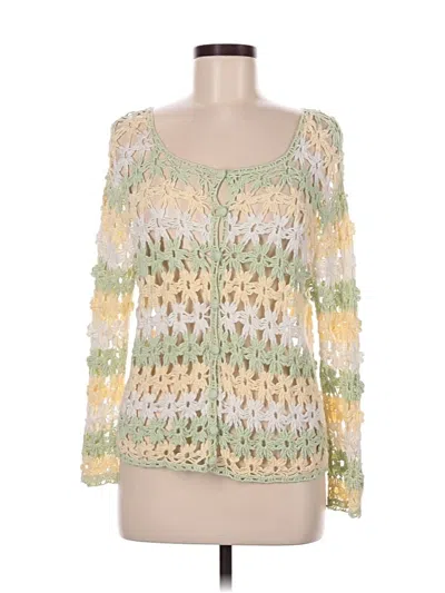 Pre-owned Assorted Brands Cardigan Sweater In Green