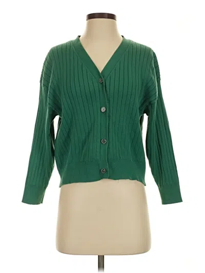 Pre-owned Assorted Brands Cardigan Sweater In Green