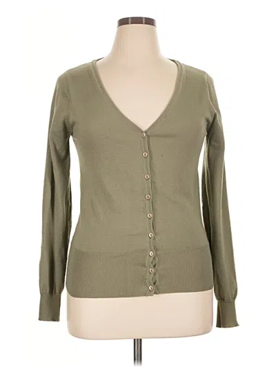 Pre-owned Assorted Brands Cardigan Sweater In Green
