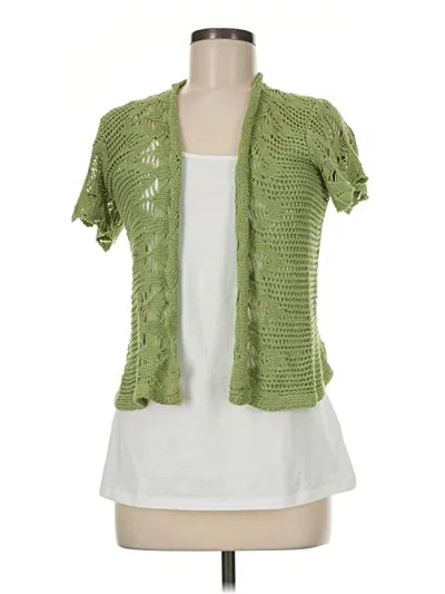 Pre-owned Assorted Brands Cardigan Sweater In Green